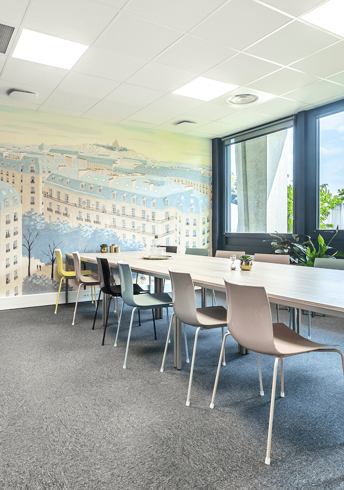 Salle de réunion du nouveau centre B’CoWorker à Angers, l’un des trois nouveaux espaces ouverts dans l’Ouest.