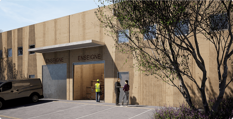 Entrée du Parc de la Renardière, nouveau programme développé par BMG Foncière, filiale du Groupe FSDV.